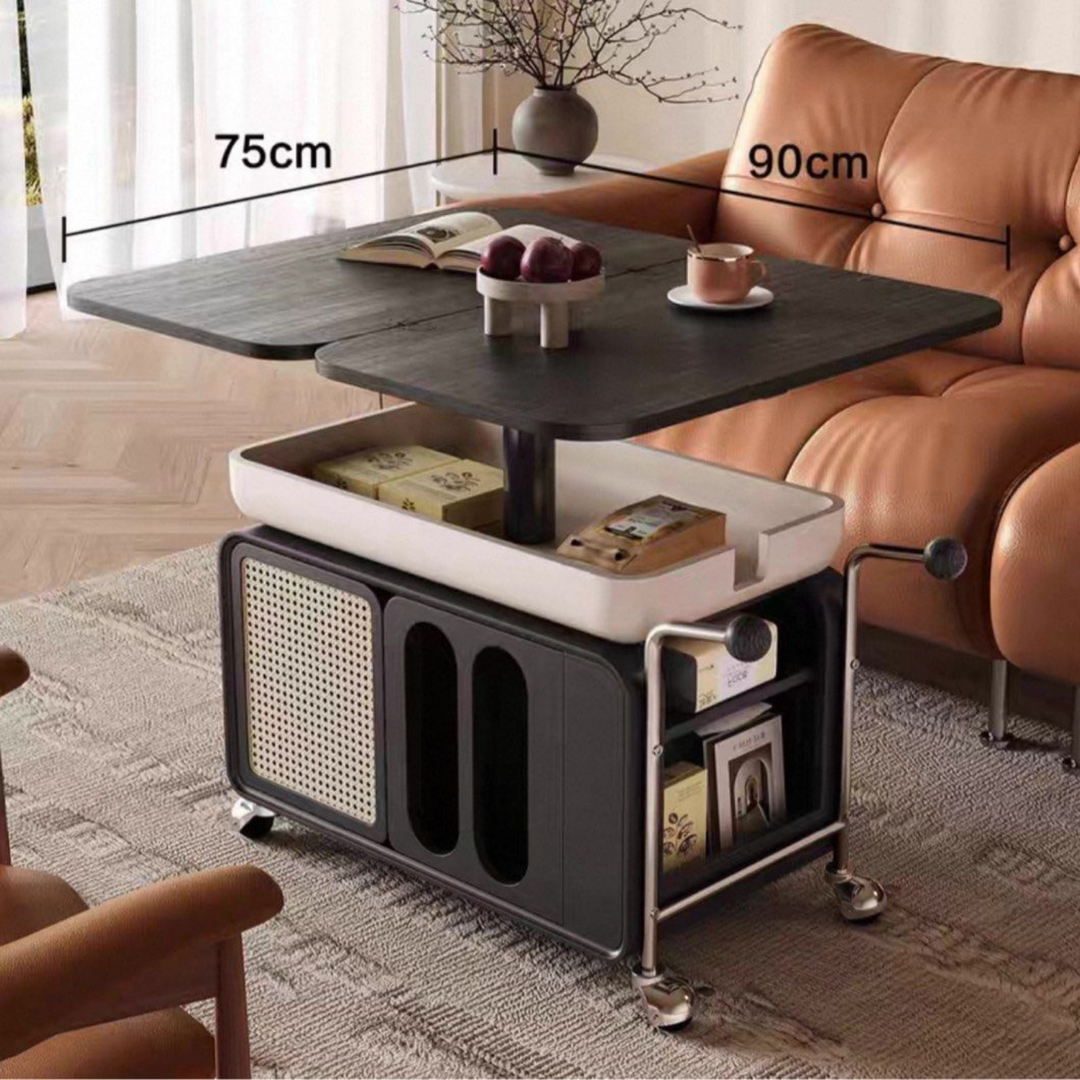 OLKI Modern Rustic Coffee Table with Storage