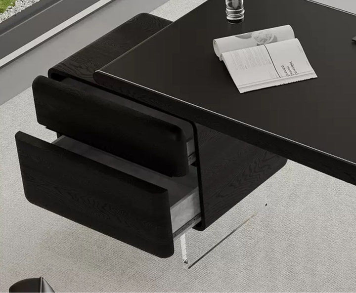 FRANZ Modern Saddle Leather Study Table