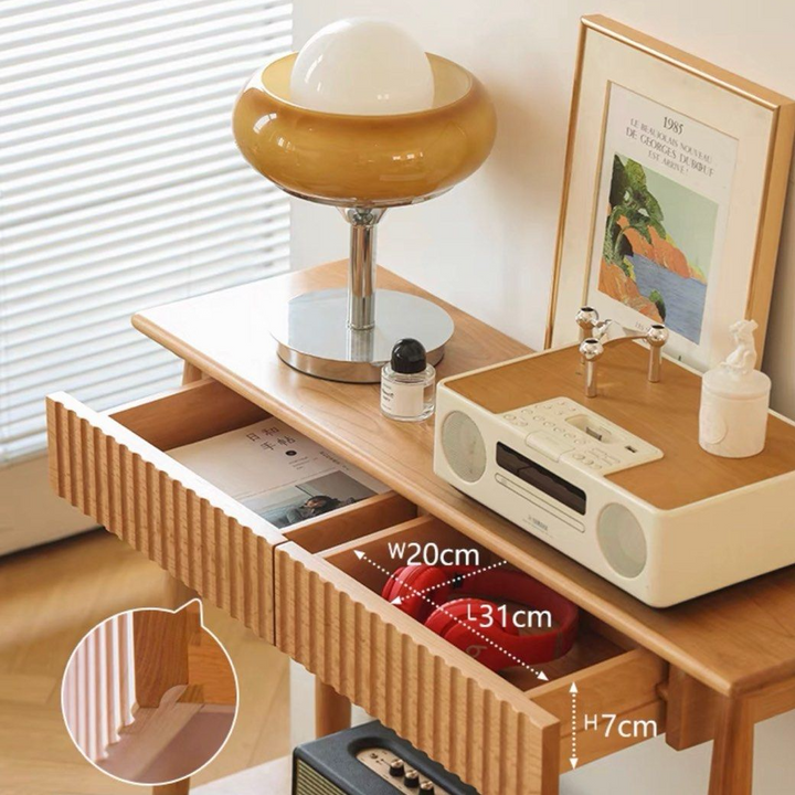 FAY Japandi Solid Wood Console Table