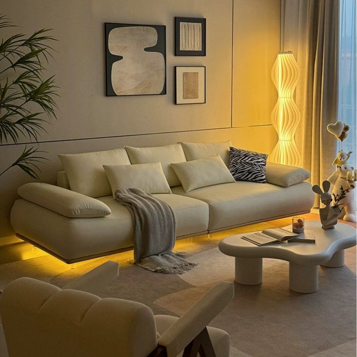 SERRA Modern LED Leather Sofa