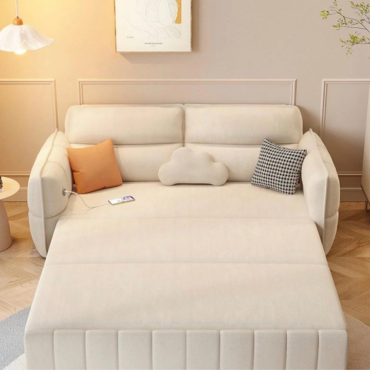 VERANDO Modern Leathaire Storage Sofa Bed