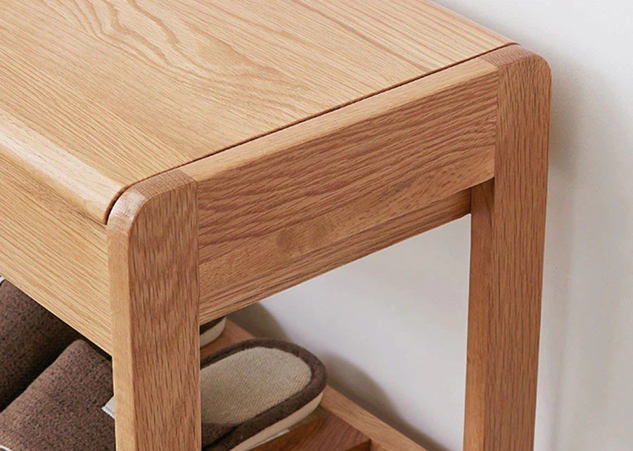 CARMINE Solid Wood Bench with Storage