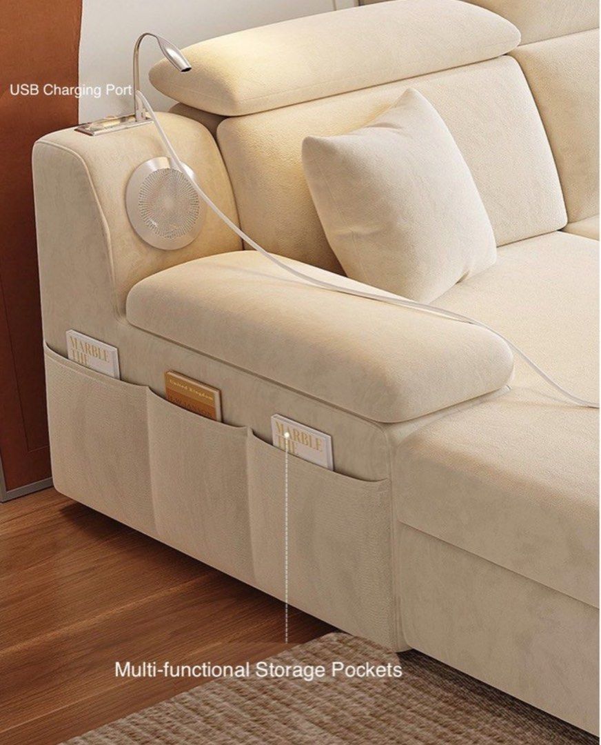 AMIRAE Modern Sofa Bed With Storage
