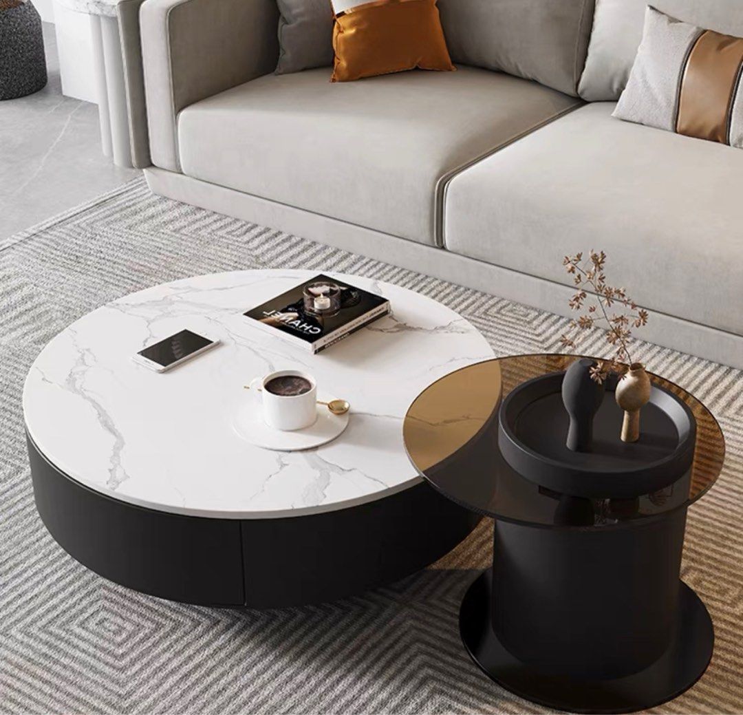 PANSINO Modern Slate Coffee Tables