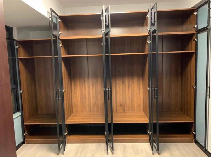 MARCIA Modern Rustic Glass Wardrobe