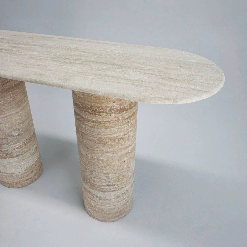 JUNIA Luxury Travertine Console Table