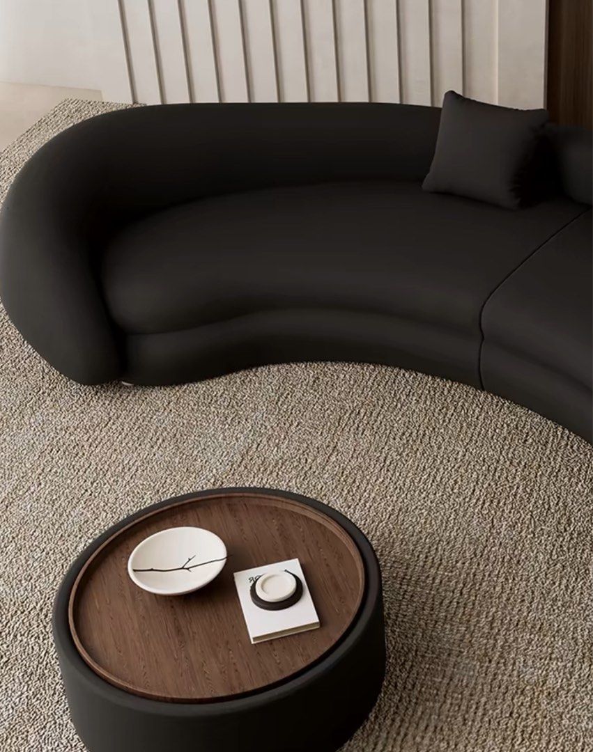ALBA Modern Curved Velvet Sofa