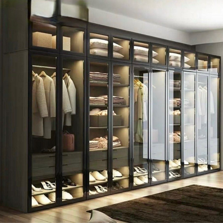 VIBIUS Modern Glass Wardrobe