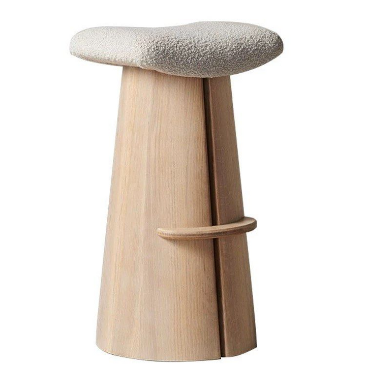 ALAE Modern Solid Wood Boucle Bar Stool