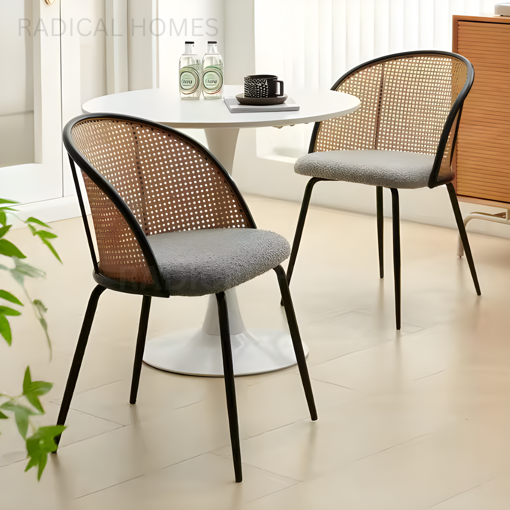 LORRAINE Modern Rattan Dining Chair - Radical Homes Singapore