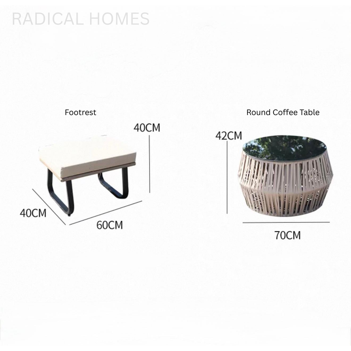 RYDEN Modern Rattan Outdoor Sofa - Radical Homes Singapore