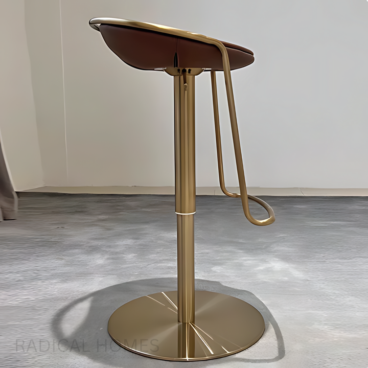 NEIPIO Cowhide Leather Bar Stool