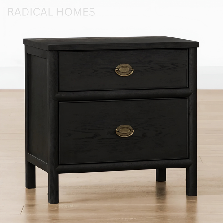 BRAVEN Classic Oak Wood Bedside Table - Radical Homes Singapore