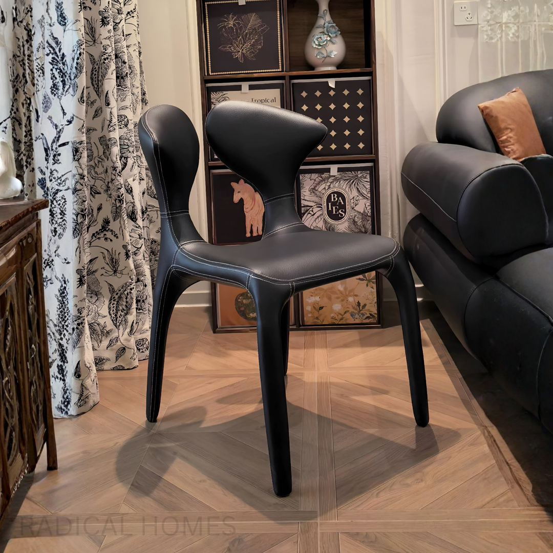 SERIFO Modern Leather Dining Chair - Radical Homes Singapore