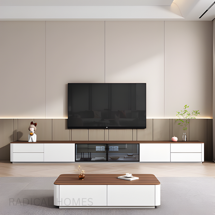 DALTON Solid Wood TV Console & Coffee Table Set