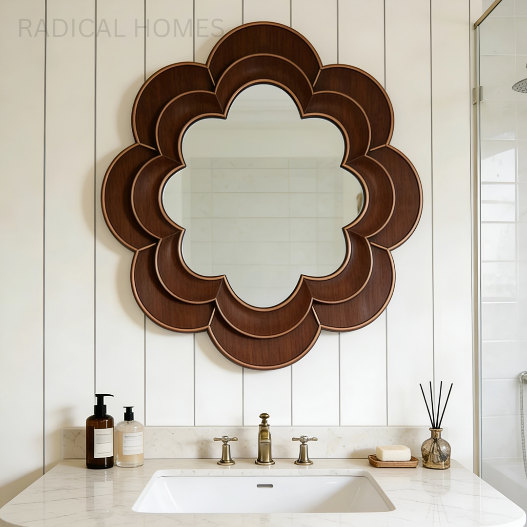 FLORENTI Classic Floral Wall Mirror - Radical Homes Singapore