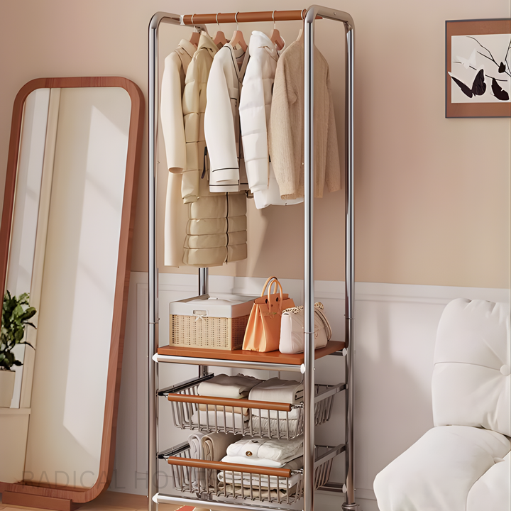 LEXAN Vintage Clothing Storage Rack - Radical Homes Singapore