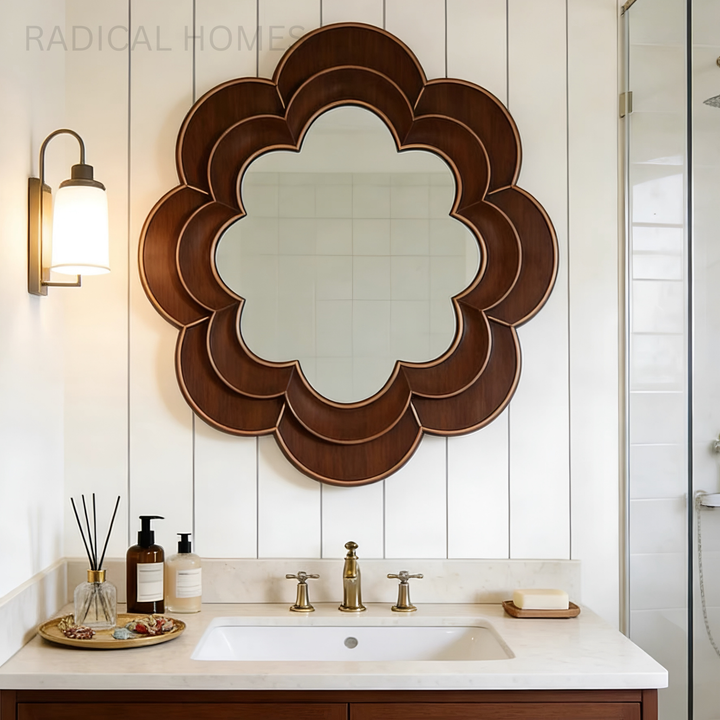 FLORENTI Classic Floral Wall Mirror - Radical Homes Singapore