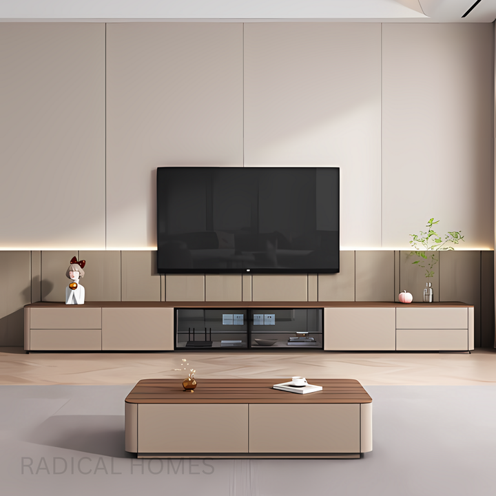 DALTON Solid Wood TV Console & Coffee Table Set