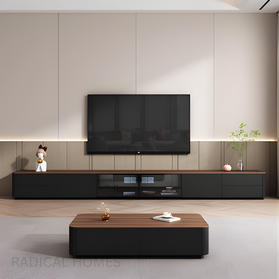 DALTON Solid Wood TV Console & Coffee Table Set