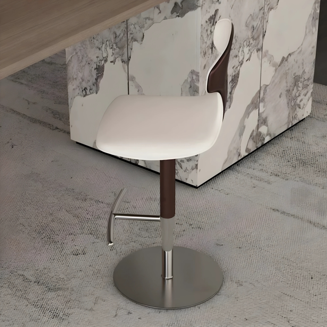 NORDIK Modern Leather Bar Stool