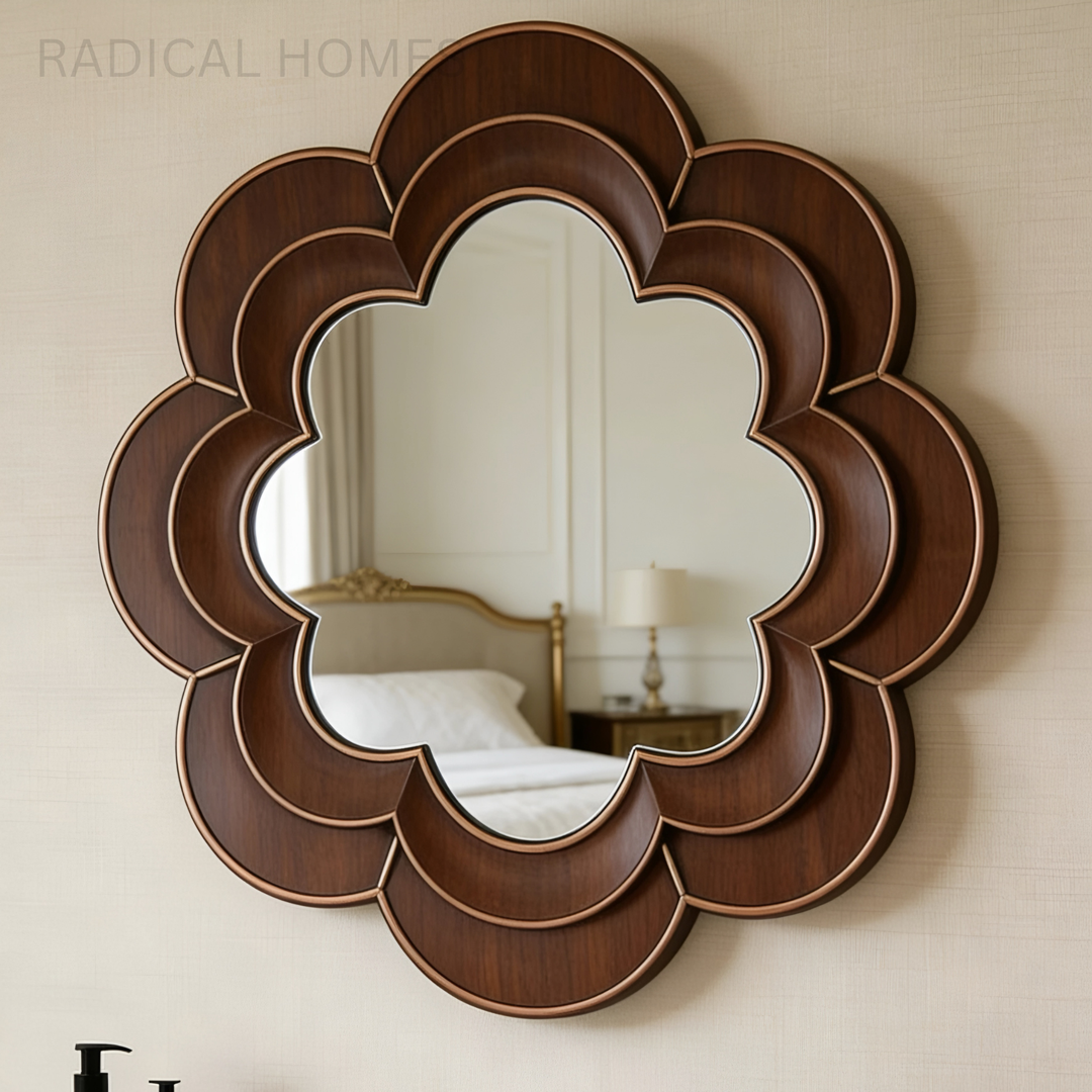 FLORENTI Classic Floral Wall Mirror - Radical Homes Singapore