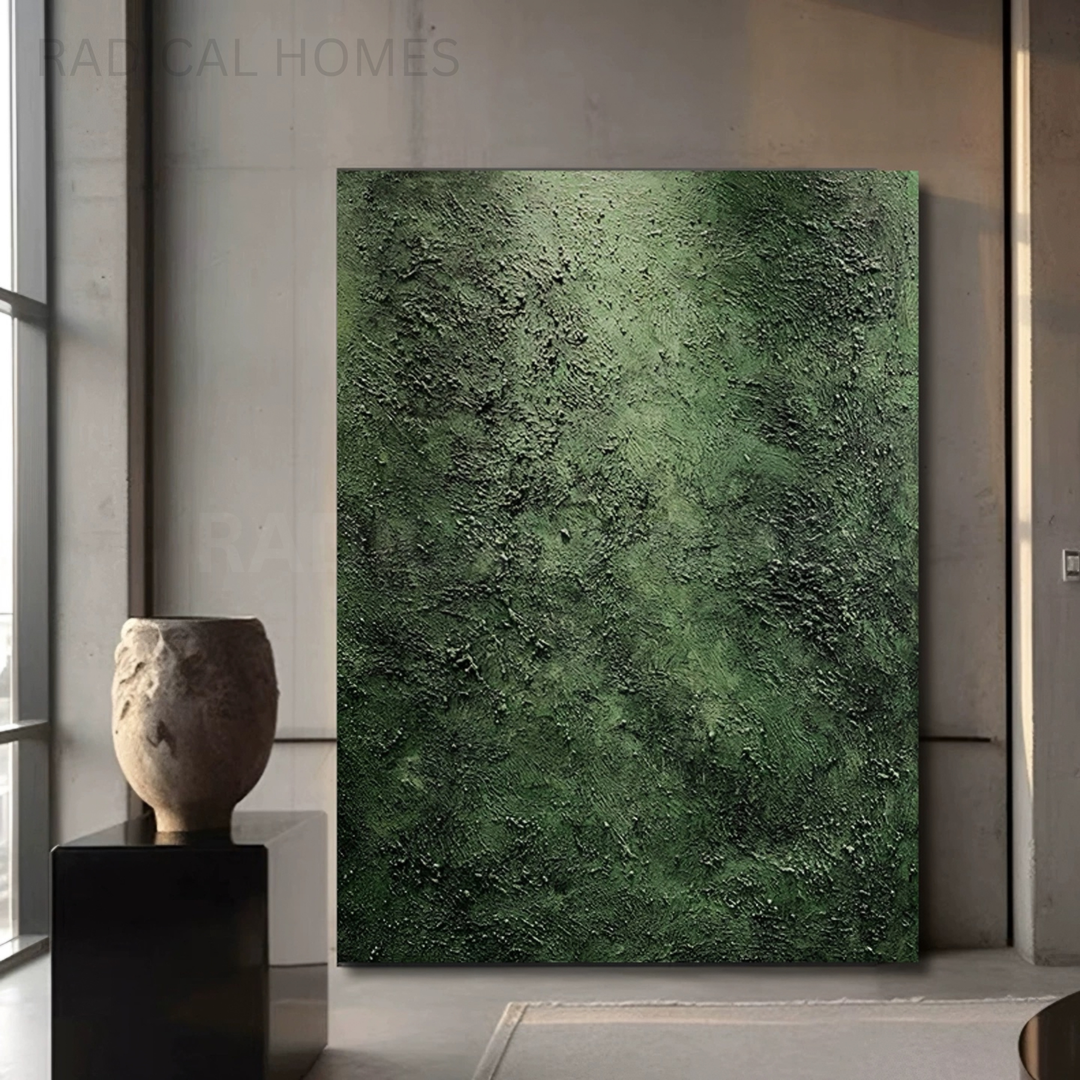 VERDARA Modern Textured Moss Canvas Art - Radical Homes Singapore