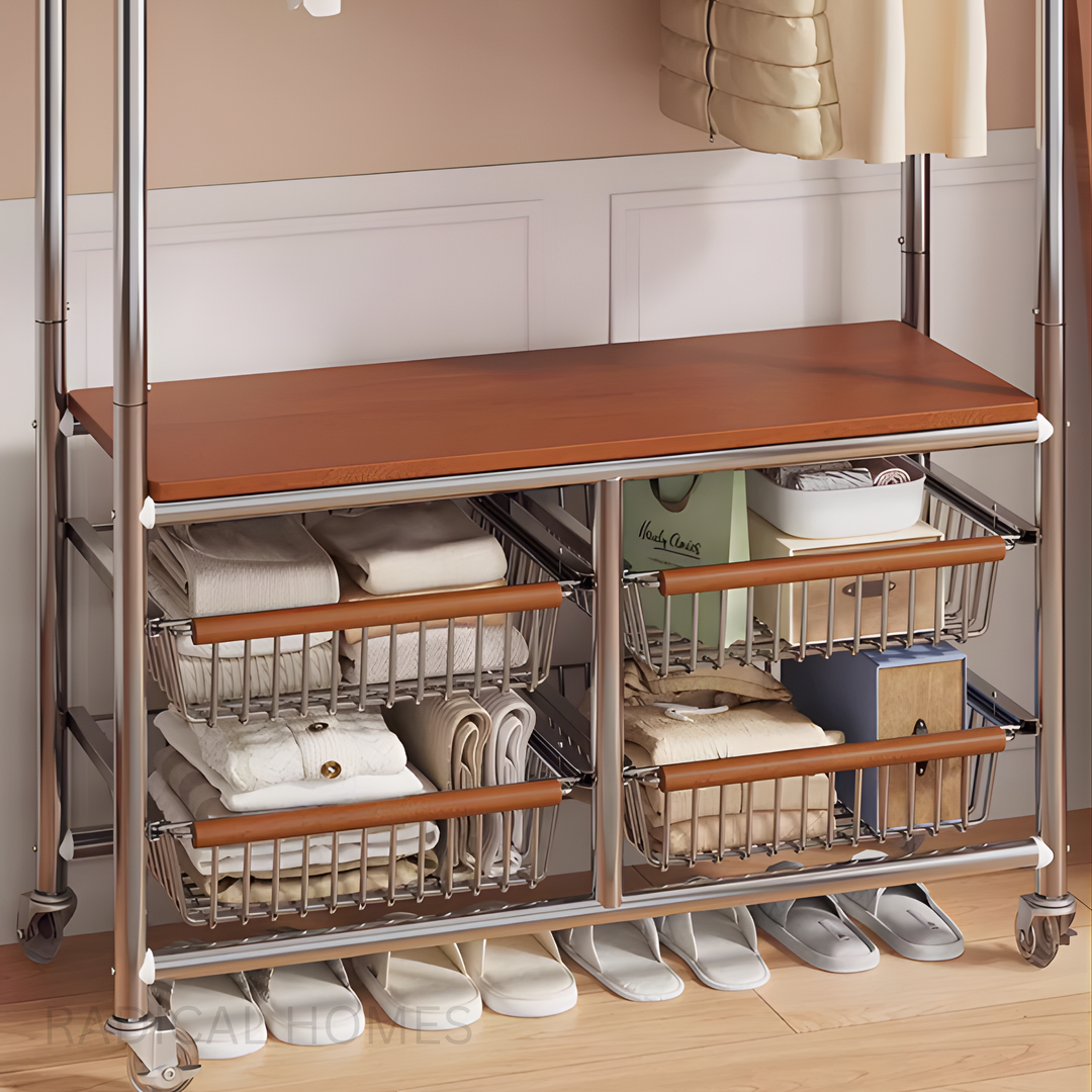 LEXAN Vintage Clothing Storage Rack - Radical Homes Singapore