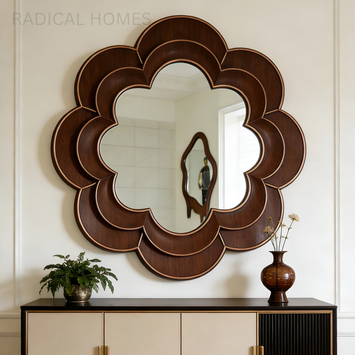 FLORENTI Classic Floral Wall Mirror - Radical Homes Singapore