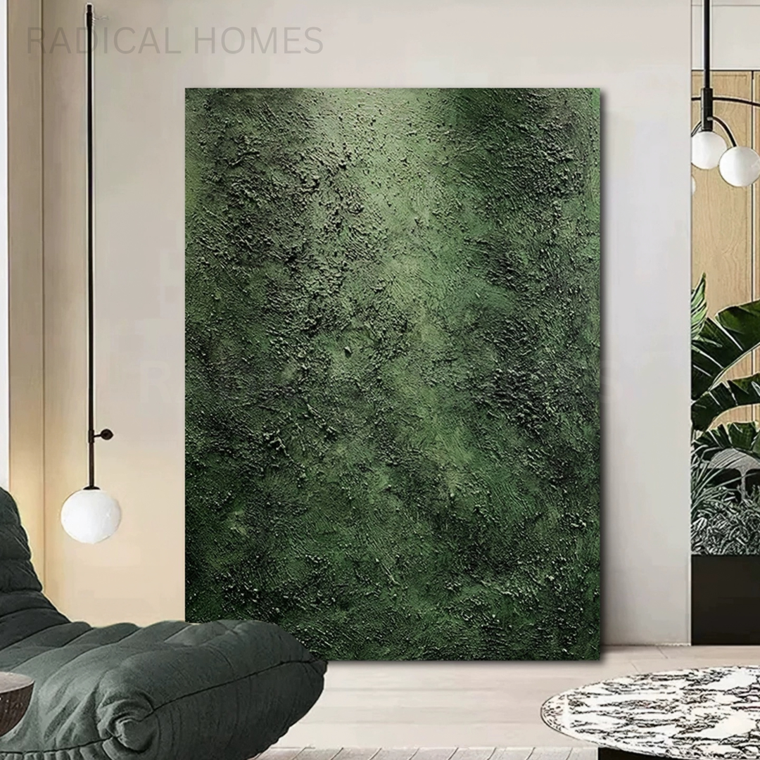 VERDARA Modern Textured Moss Canvas Art - Radical Homes Singapore