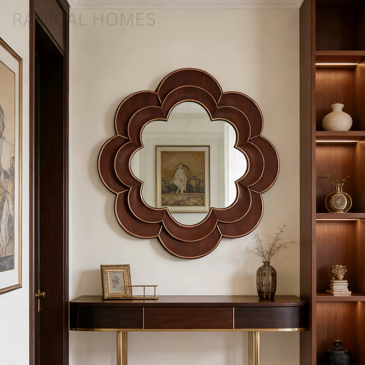 FLORENTI Classic Floral Wall Mirror - Radical Homes Singapore
