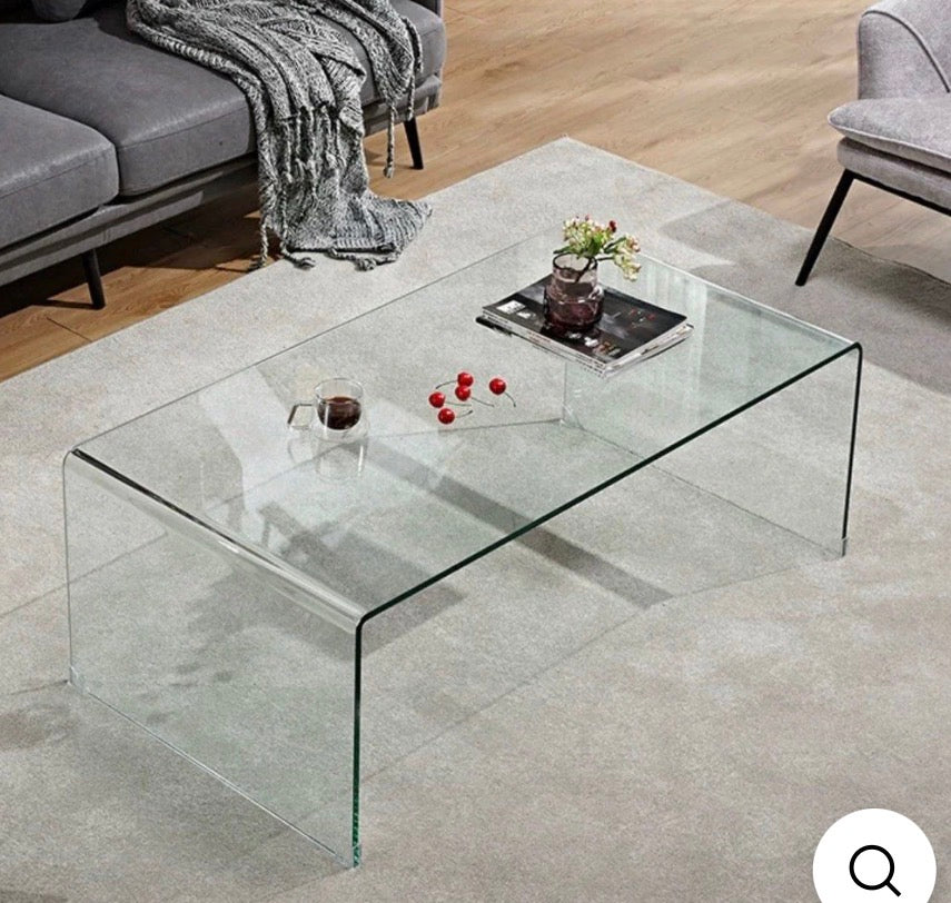 LAMONT COFFEE TABLE 110x35x40 clear glass*