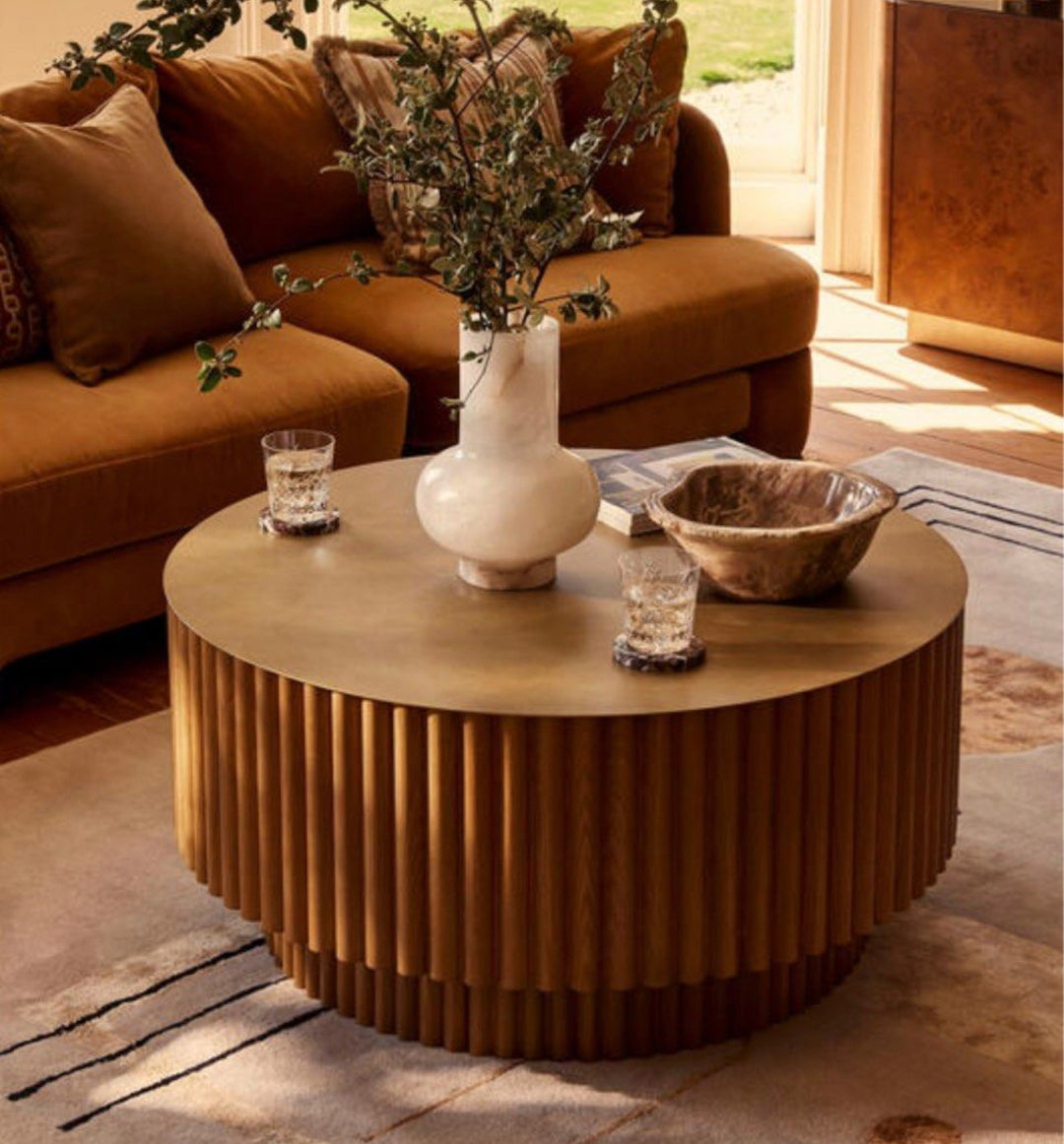 NOELLE Modern Fluted Coffee Table