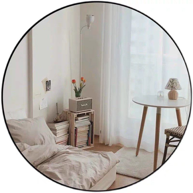 AFON Modern Stainless Steel Round Mirror