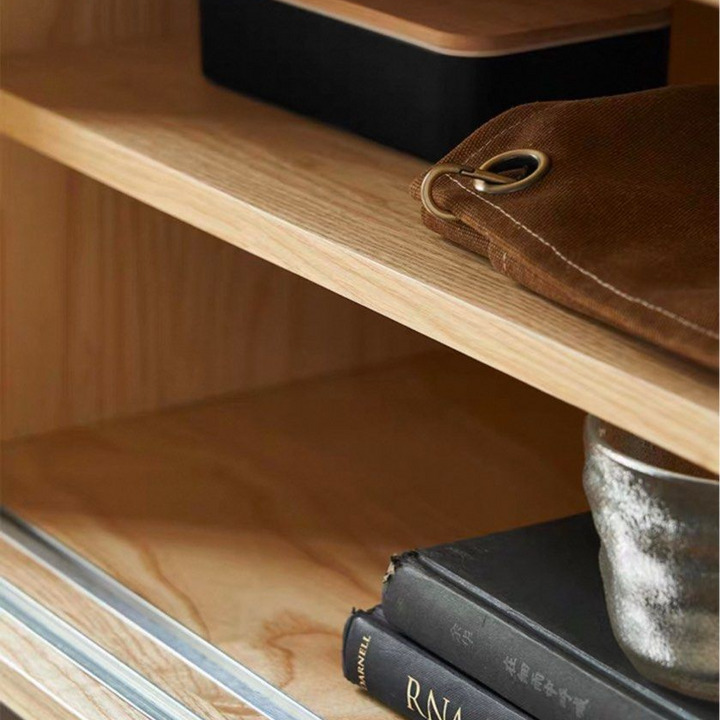 FACIRE Rustic Rattan TV Console