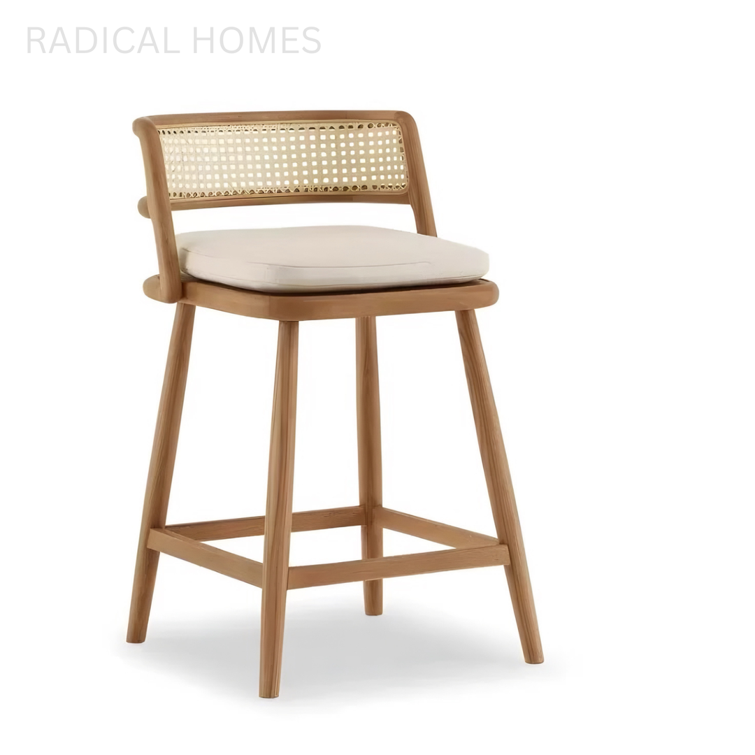 ALVREN Modern Rattan Bar Chair - Radical Homes Singapore