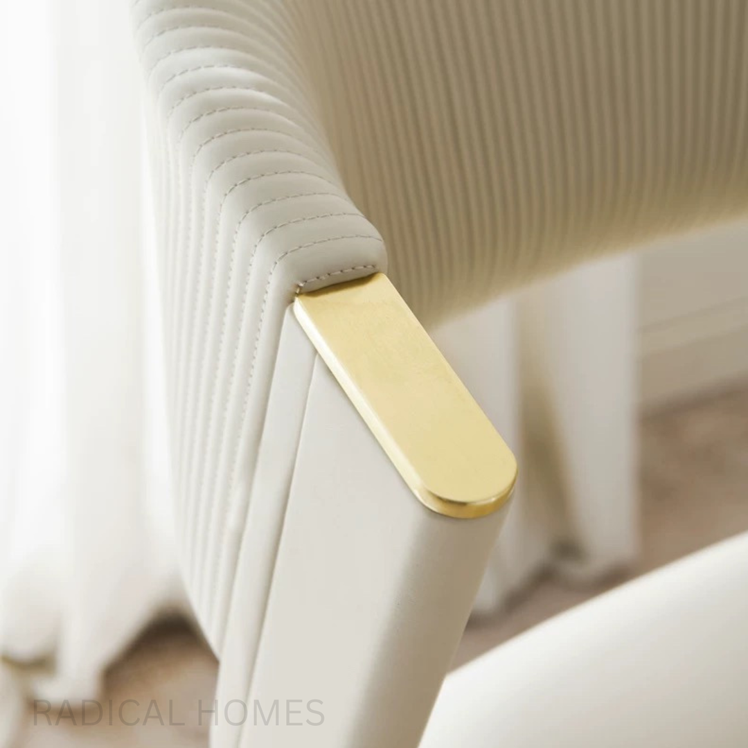VALENCH Modern Leather Dining Chair - Radical Homes Singapore