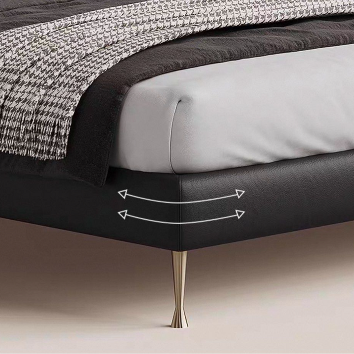 HOSRER Modern Leather Bedframe