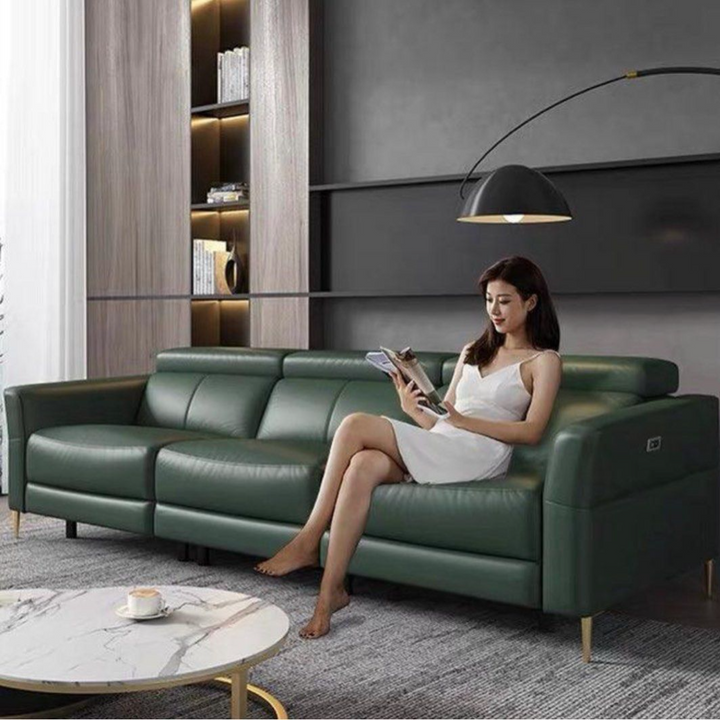 AUTORA Sectional Electric Recliner Leather Sofa