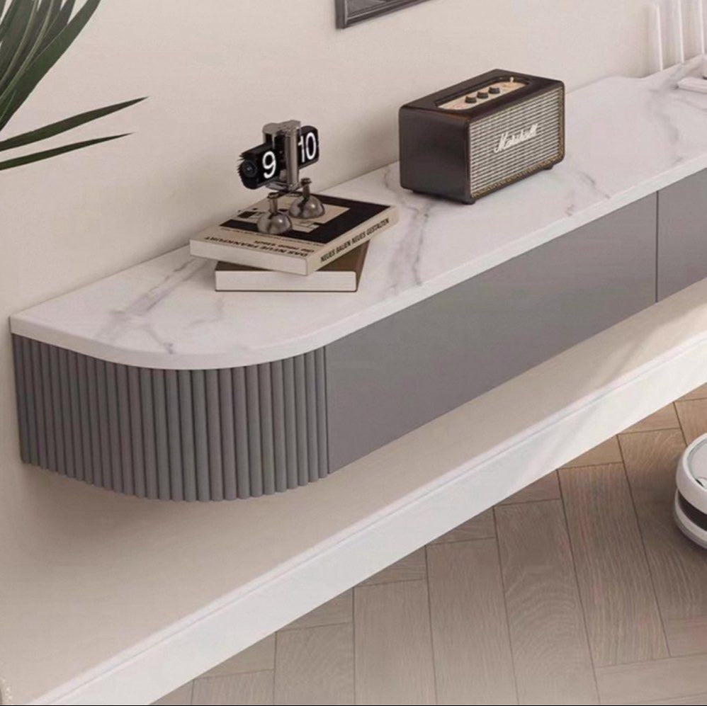 JISYA Modern Sintered Stone Floating TV Console