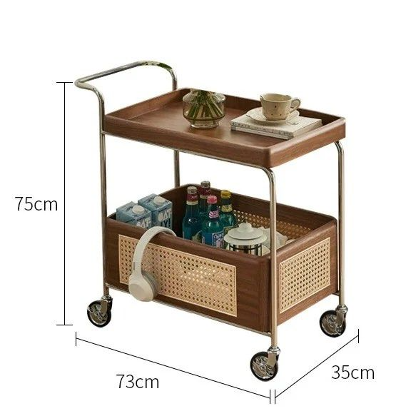 ALTREI Modern Rattan Bar Cart