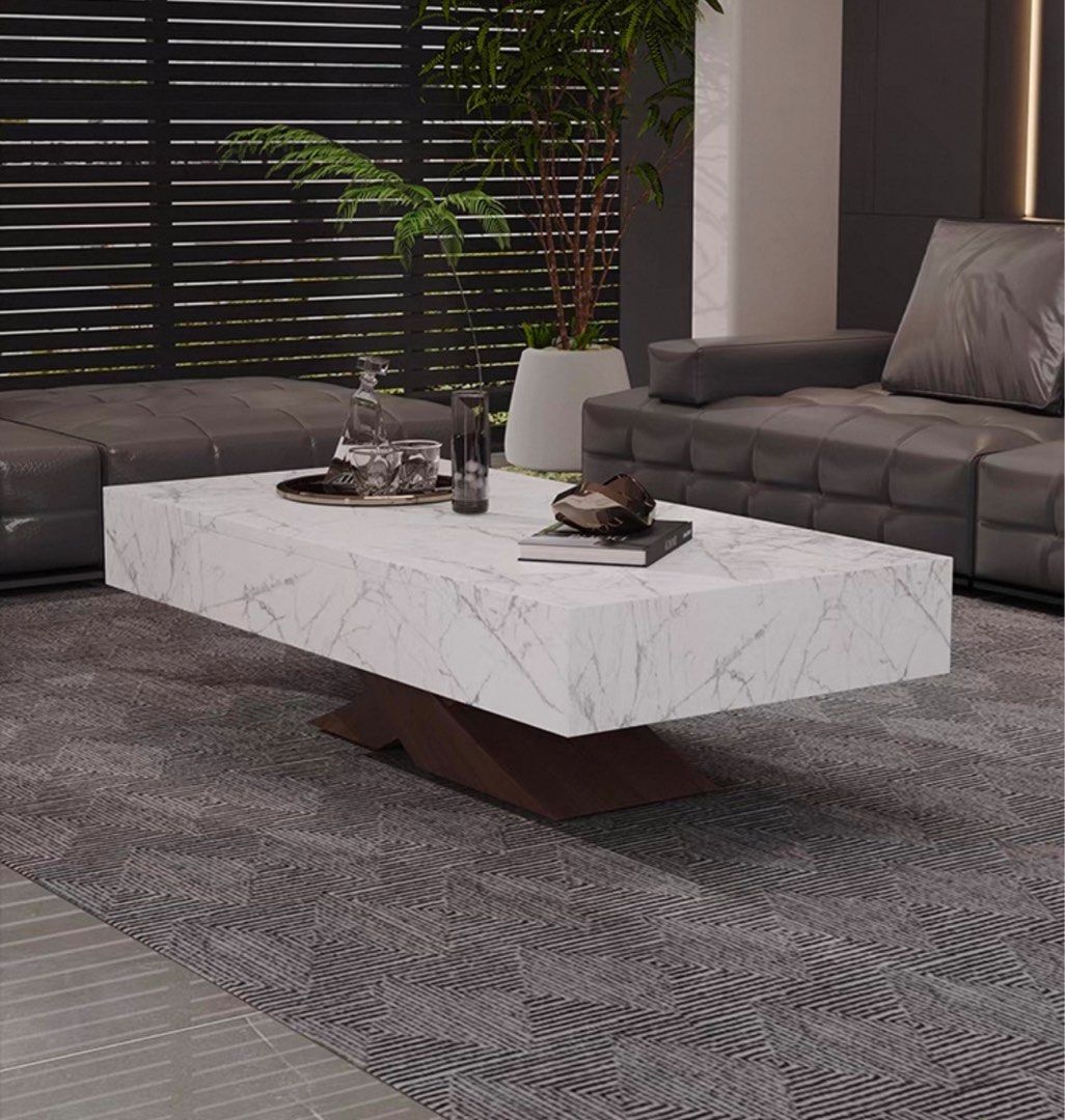 QIEN Modern Sintered Stone Coffee Table