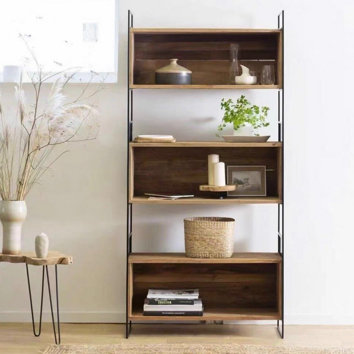 TADEU Modern Solid Wood Display Shelf