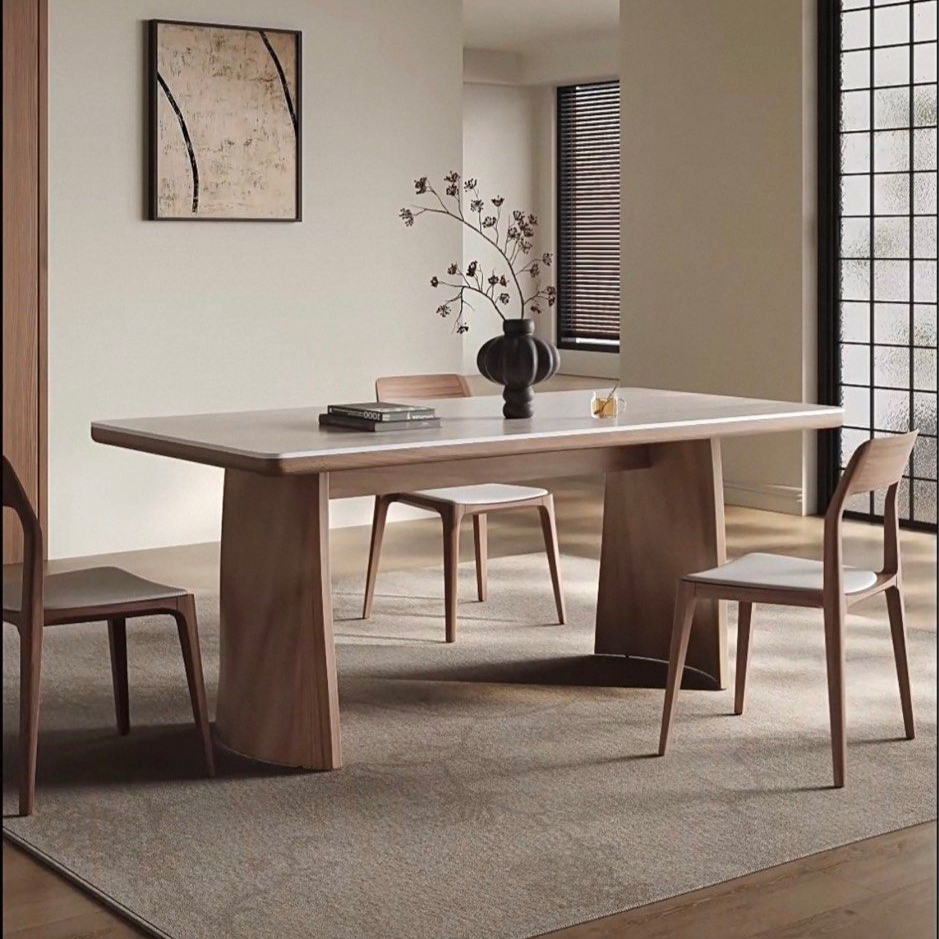 BAXTER Modern Travertine Dining Table