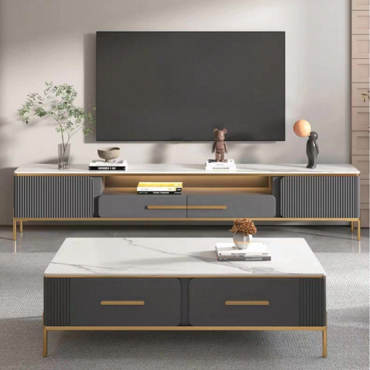 JAVIOS Modern Sintered Stone TV Console