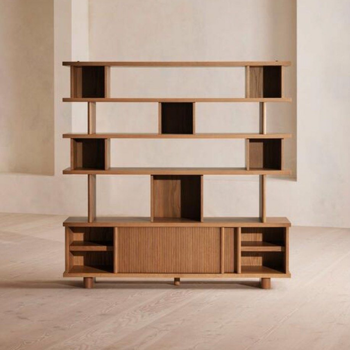 FABRICIO Modern Solid Wood Display Shelf