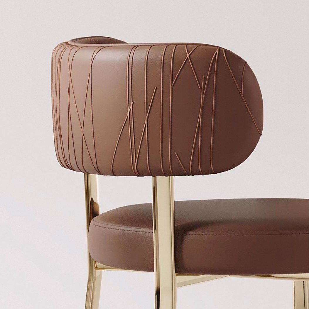 AREKEL Modern Leather Dining Chair