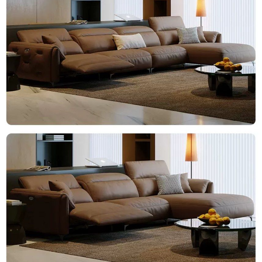 LOMARA Modern Recliner Leather Sofa