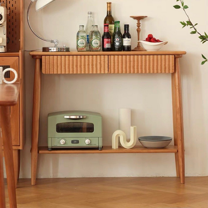 FAY Japandi Solid Wood Console Table