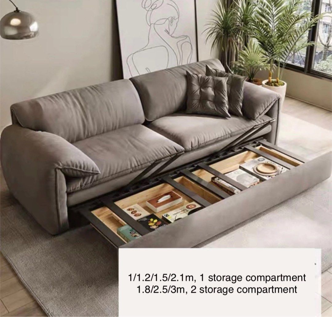 SEJJEN Scratch Resistant Storage Sofa Bed